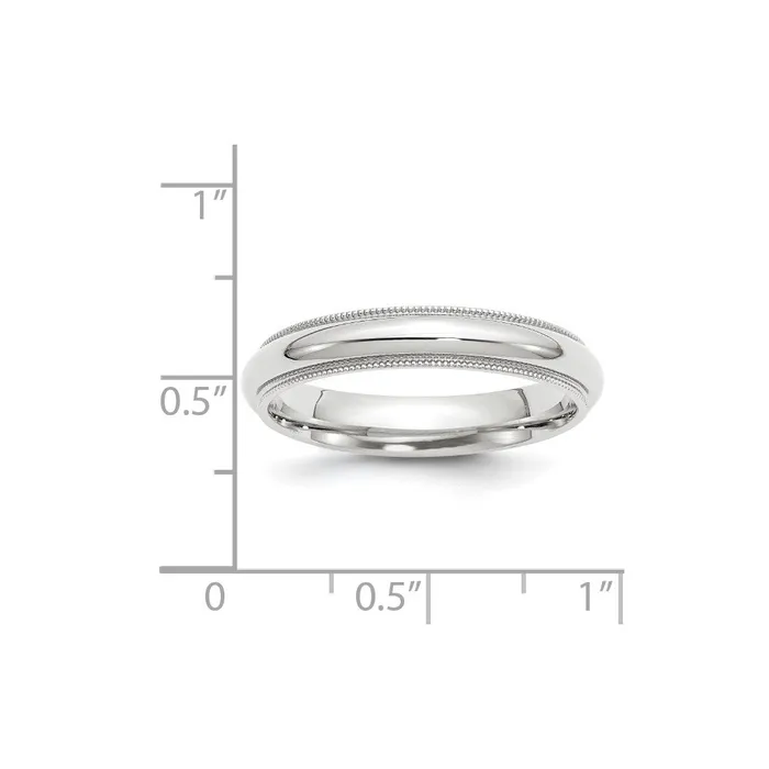 Rings Solid 10K White Gold 4mm Milgrain Comfort Fit MensWomens Wedding Band Ring Size 10 Goldia Rings Solid 10K White Gold 4mm Milgrain Comfort Fit MensWomens Wedding Band Ring Size 10 Goldia