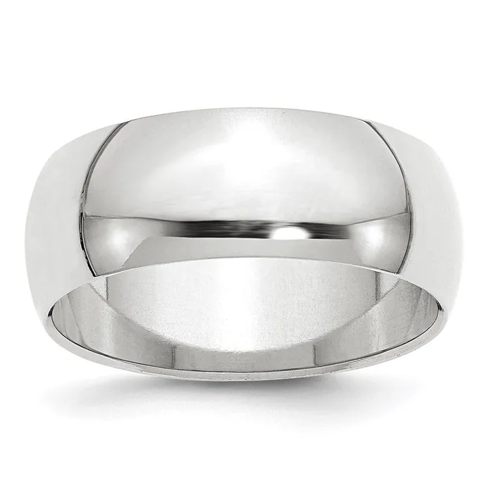 Rings Solid 10K Yellow Gold White Gold 8mm HalfRound MensWomens Wedding Band Ring Size 85 Goldia Rings Solid 10K Yellow Gold White Gold 8mm HalfRound MensWomens Wedding Band Ring Size 85 Goldia