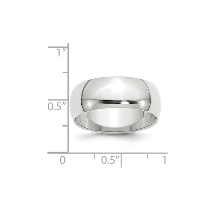 Rings Solid 10K Yellow Gold White Gold 8mm HalfRound MensWomens Wedding Band Ring Size 85 Goldia Rings Solid 10K Yellow Gold White Gold 8mm HalfRound MensWomens Wedding Band Ring Size 85 Goldia