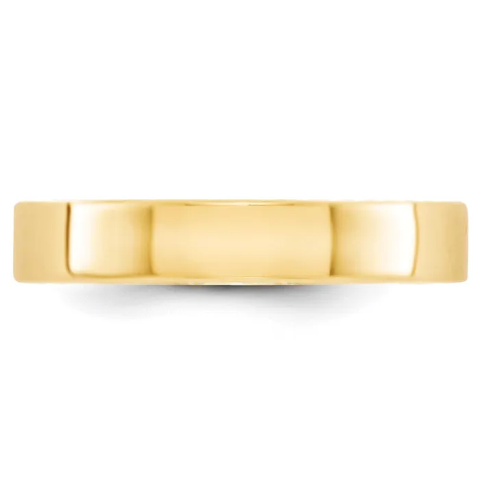 Rings Solid 14K Yellow Gold 4mm Light Weight Flat MensWomens Wedding Band Ring Size 7 Goldia Rings Solid 14K Yellow Gold 4mm Light Weight Flat MensWomens Wedding Band Ring Size 7 Goldia