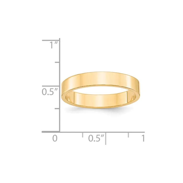 Rings Solid 14K Yellow Gold 4mm Light Weight Flat MensWomens Wedding Band Ring Size 7 Goldia Rings Solid 14K Yellow Gold 4mm Light Weight Flat MensWomens Wedding Band Ring Size 7 Goldia