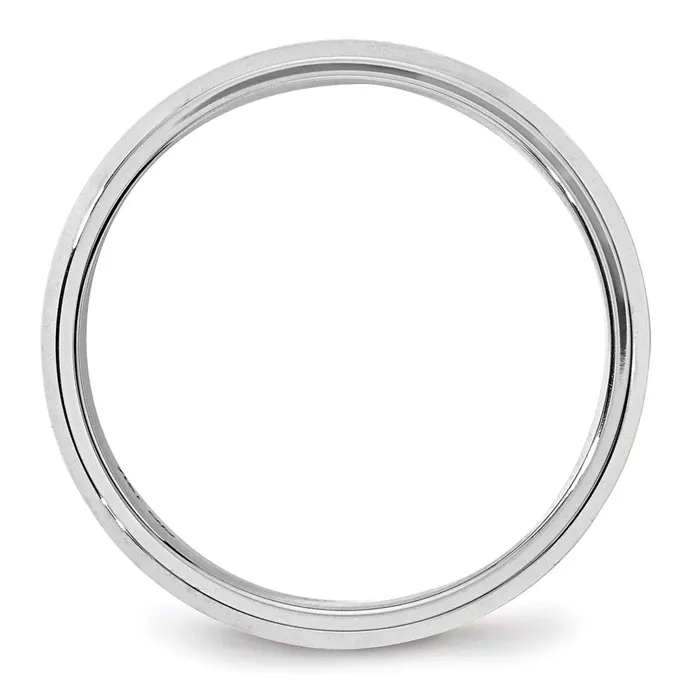 Rings Solid 18K White Gold 6mm Bevel Edge Comfort Fit MensWomens Wedding Band Ring Size 65 Goldia Rings Solid 18K White Gold 6mm Bevel Edge Comfort Fit MensWomens Wedding Band Ring Size 65 Goldia
