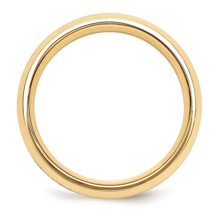 Rings Solid 18K Yellow Gold TwoTone 6mm Domed Size 11 Wedding MensWomens Wedding Band Ring Goldia Rings Solid 18K Yellow Gold TwoTone 6mm Domed Size 11 Wedding MensWomens Wedding Band Ring Goldia