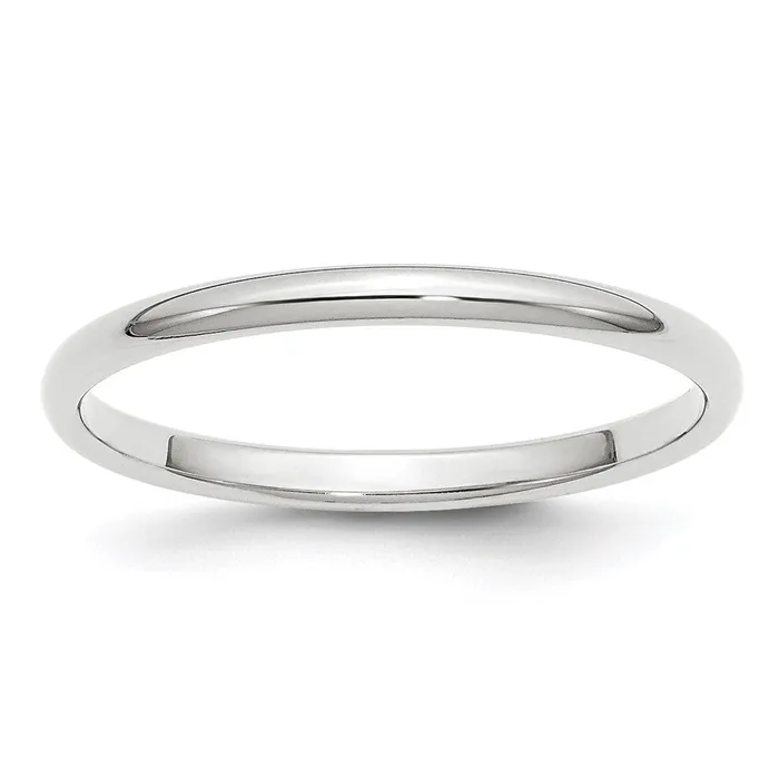 Solid 10K White Gold 2mm Half Round MensWomens Wedding Band Ring Size 115 Goldia Rings Solid 10K White Gold 2mm Half Round MensWomens Wedding Band Ring Size 115 Goldia Rings