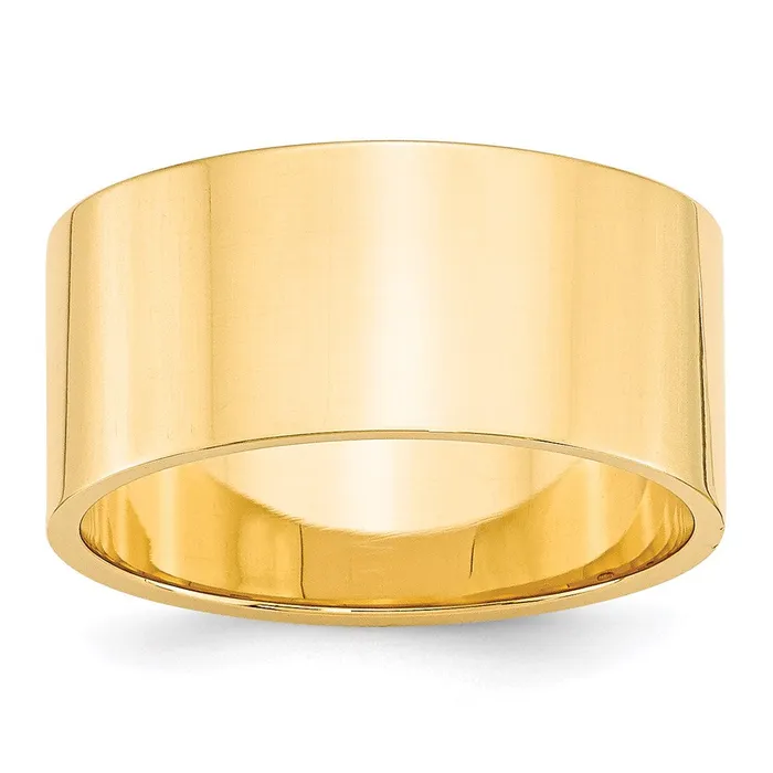 Solid 10K Yellow Gold 10mm Light Weight Flat MensWomens Wedding Band Ring Size 85 Goldia Rings Solid 10K Yellow Gold 10mm Light Weight Flat MensWomens Wedding Band Ring Size 85 Goldia Rings