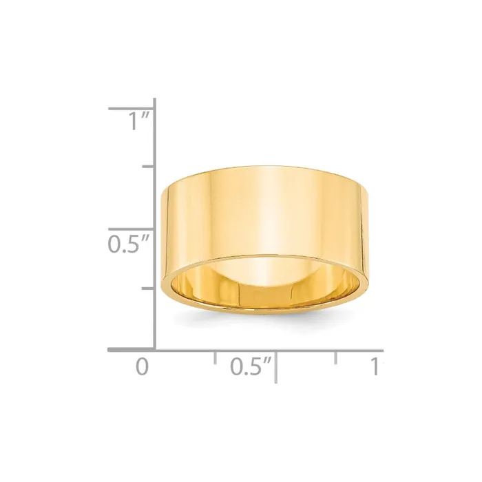 Solid 10K Yellow Gold 10mm Light Weight Flat MensWomens Wedding Band Ring Size 85 Goldia Rings Solid 10K Yellow Gold 10mm Light Weight Flat MensWomens Wedding Band Ring Size 85 Goldia Rings