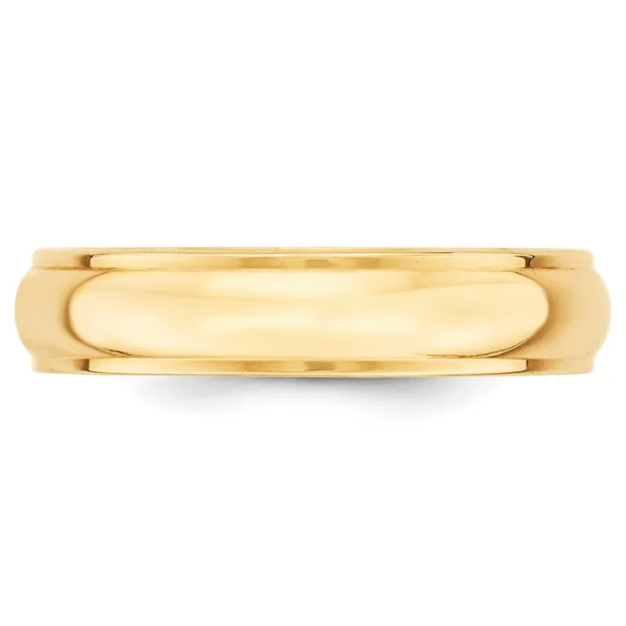 Solid 10K Yellow Gold 5mm Half Round with Edge MensWomens Wedding Band Ring Size 7 Goldia Rings Solid 10K Yellow Gold 5mm Half Round with Edge MensWomens Wedding Band Ring Size 7 Goldia Rings