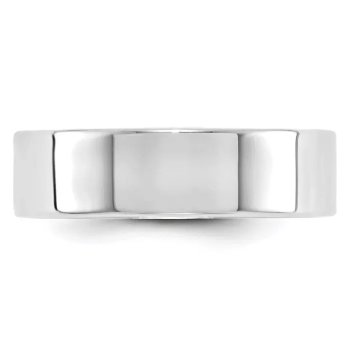 Solid 14K White Gold 6mm Light Weight Flat MensWomens Wedding Band Ring Size 8 Goldia Rings Solid 14K White Gold 6mm Light Weight Flat MensWomens Wedding Band Ring Size 8 Goldia Rings