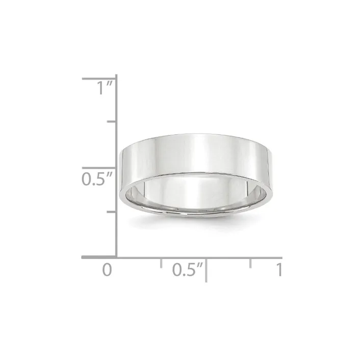 Solid 14K White Gold 6mm Light Weight Flat MensWomens Wedding Band Ring Size 8 Goldia Rings Solid 14K White Gold 6mm Light Weight Flat MensWomens Wedding Band Ring Size 8 Goldia Rings