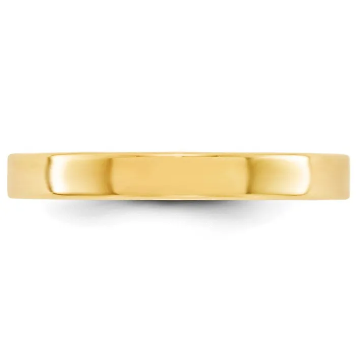 Solid 14K Yellow Gold 3mm Light Weight Flat MensWomens Wedding Band Ring Size 4 Goldia Rings Solid 14K Yellow Gold 3mm Light Weight Flat MensWomens Wedding Band Ring Size 4 Goldia Rings