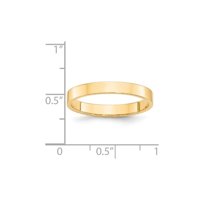 Solid 14K Yellow Gold 3mm Light Weight Flat MensWomens Wedding Band Ring Size 4 Goldia Rings Solid 14K Yellow Gold 3mm Light Weight Flat MensWomens Wedding Band Ring Size 4 Goldia Rings