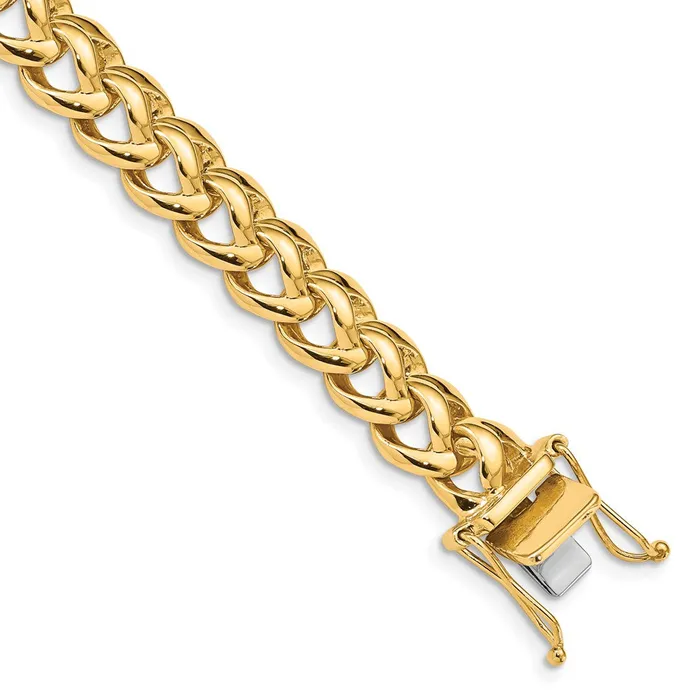 Solid 14K Yellow Gold 8 inch 86mm Hand Polished Fancy Link with Box Catch Clasp Bracelet MDS Bracelets Solid 14K Yellow Gold 8 inch 86mm Hand Polished Fancy Link with Box Catch Clasp Bracelet MDS Bracelets
