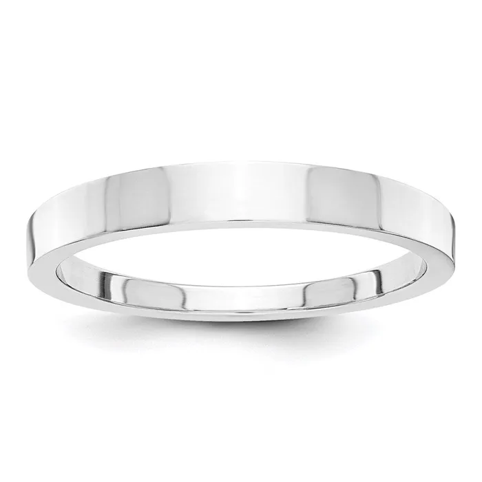 Solid 18K Yellow Gold White Gold 3mm Tapered Polished MensWomens Wedding Band Ring Size 65 Goldia Rings Solid 18K Yellow Gold White Gold 3mm Tapered Polished MensWomens Wedding Band Ring Size 65 Goldia Rings