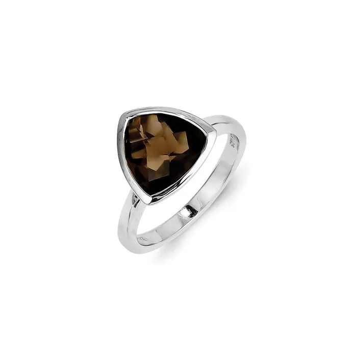 Sterling Silver Smoky Quartz Ring Goldia Rings