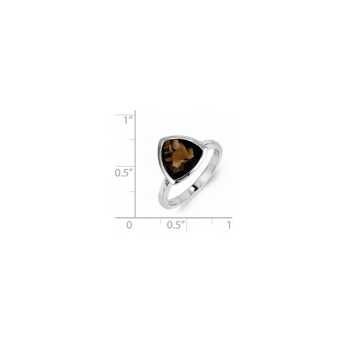 Sterling Silver Smoky Quartz Ring Goldia Rings