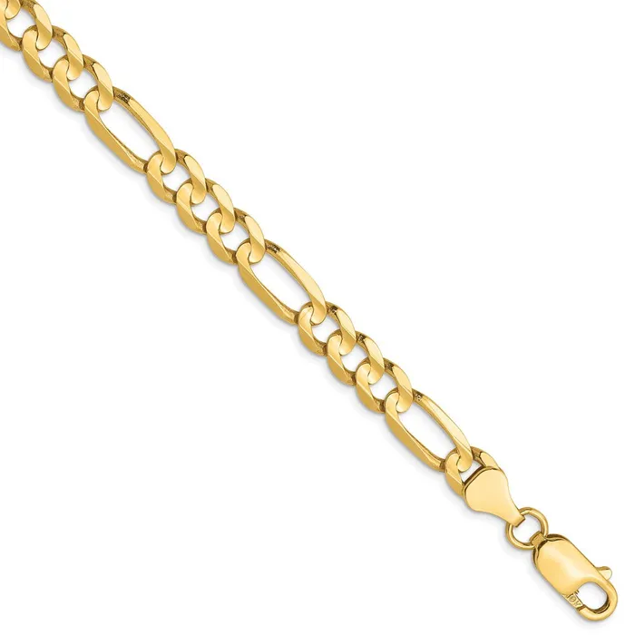 10K 6mm Concave Figaro Bracelet TreasureFineJewelers Bracelets