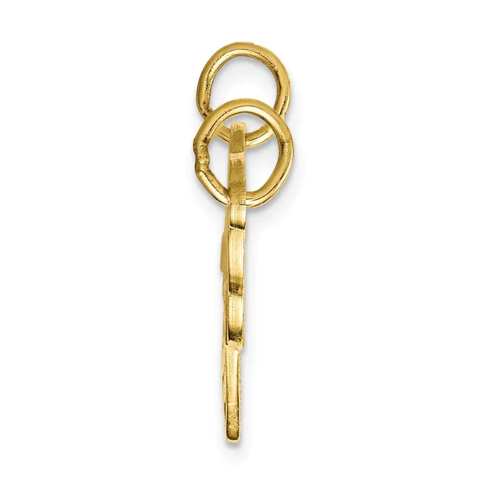 10K Heart and Key Breakapart Charm TreasureFineJewelers Charm Necklaces