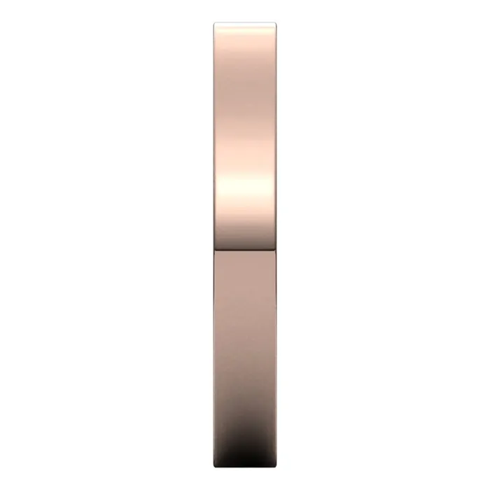 10K Rose Gold 3 mm flat comfort fit Wedding Band TreasureFineJewelers Rings