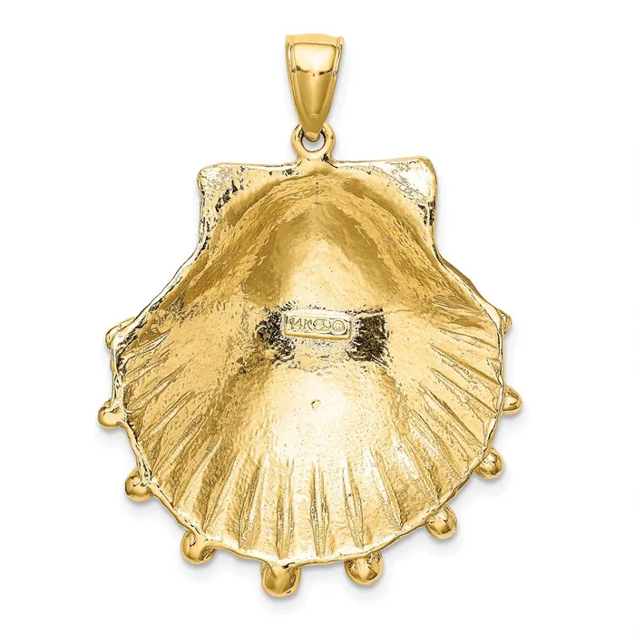 14K Lions Paw Shell Charm TreasureFineJewelers Charm Necklaces