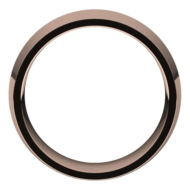 14K Rose Gold 8 mm Knife Edge Comfort Fit Wedding Band TreasureFineJewelers Rings