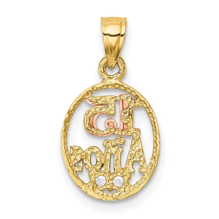 14k Twotone wWhite Rhodium CZ 15 Anos Pendant TreasureFineJewelers Rings