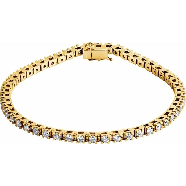 14K Yellow Gold 3 12 CTW LabGrown Diamond Line 7 14 Bracelet TreasureFineJewelers Bracelets 14K Yellow Gold 3 12 CTW LabGrown Diamond Line 7 14 Bracelet TreasureFineJewelers Bracelets