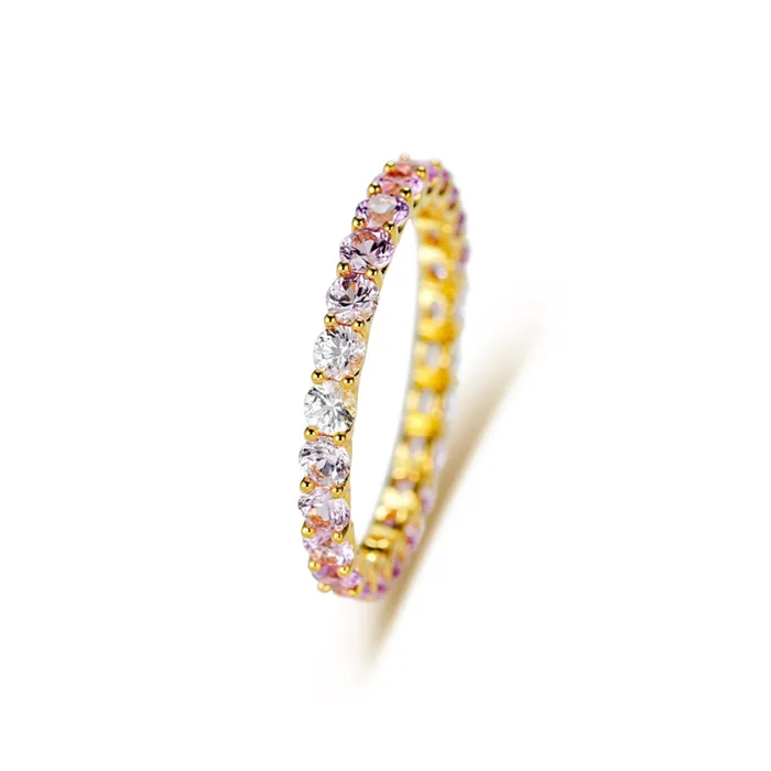 18k Gold Round Cut Natural Gemstone Ring Trendolla Jewelry Rings