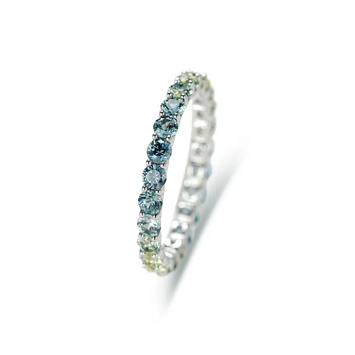 18k Gold Round Cut Natural Gemstone Ring Trendolla Jewelry Rings