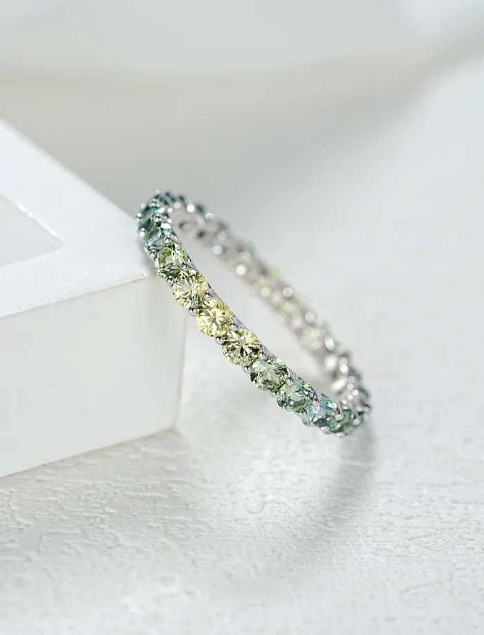 18k Gold Round Cut Natural Gemstone Ring Trendolla Jewelry Rings