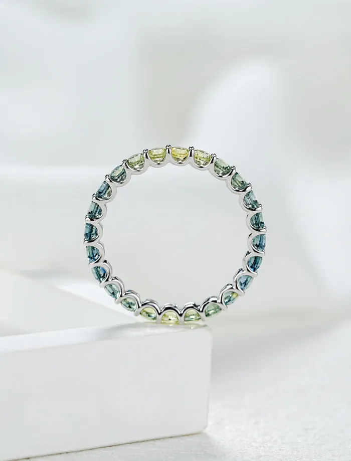 18k Gold Round Cut Natural Gemstone Ring Trendolla Jewelry Rings