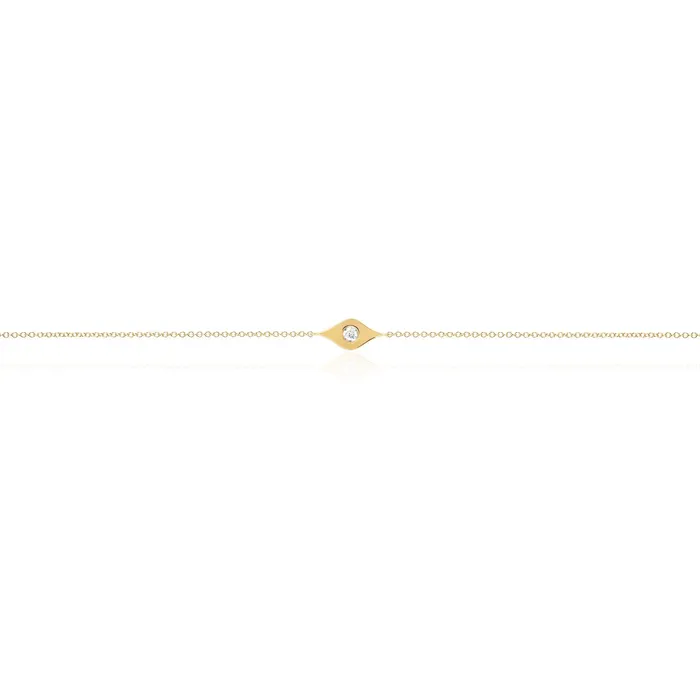 Bracelets EF Collection EF Collection Gold Diamond Evil Eye Yellow Gold Bracelet Bracelets EF Collection EF Collection Gold Diamond Evil Eye Yellow Gold Bracelet