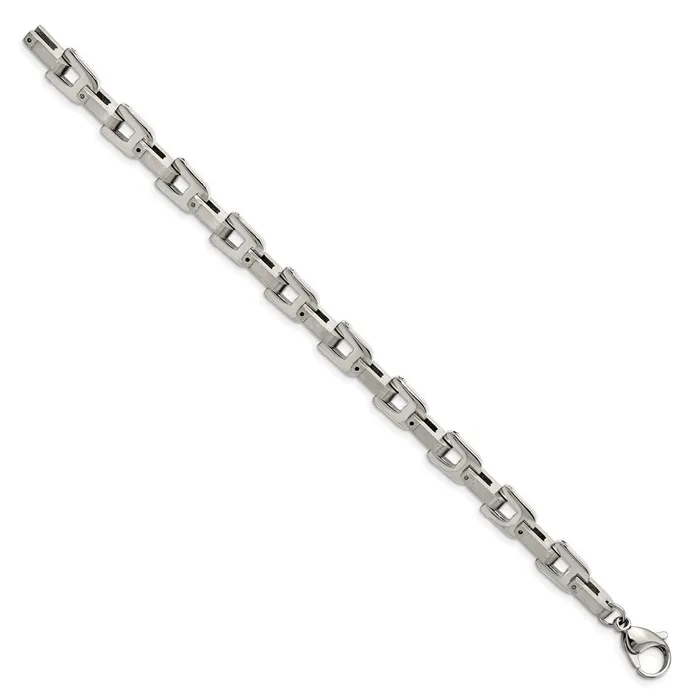 Bracelets TreasureFineJewelers Chisel Stainless Steel Brushed and Polished 85 inch Bracelet
