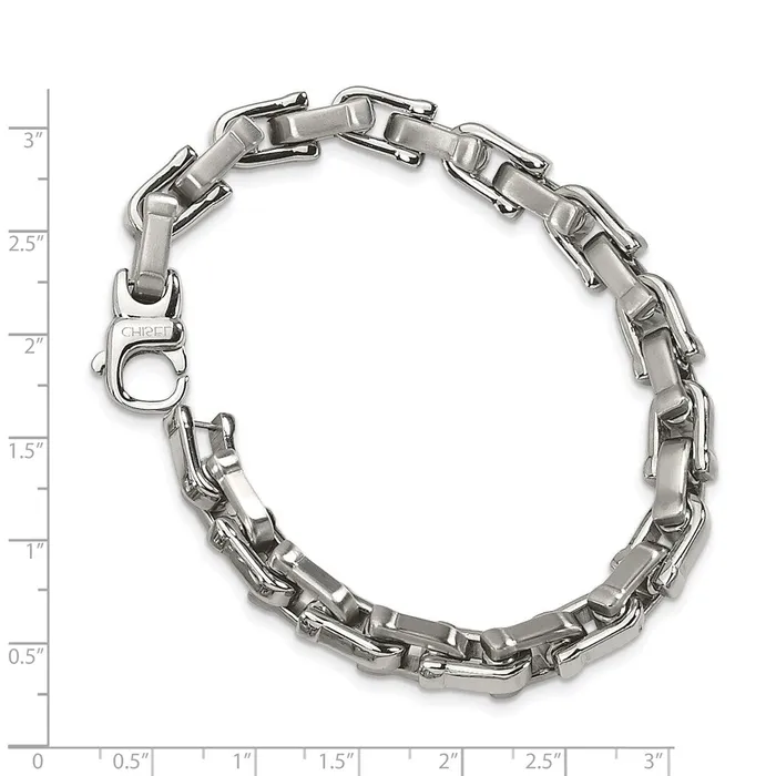 Bracelets TreasureFineJewelers Chisel Stainless Steel Brushed and Polished 85 inch Bracelet