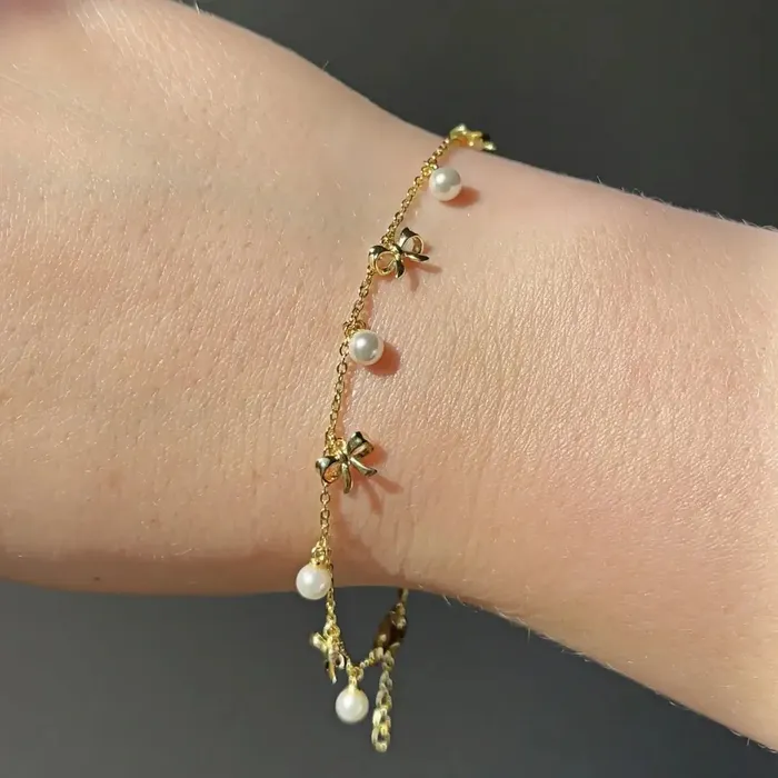 Earrings Trendolla Jewelry Coquette Charm Classic Bow Ring Bracelet Necklace Delicate Stud Earrings Set designed by Katie