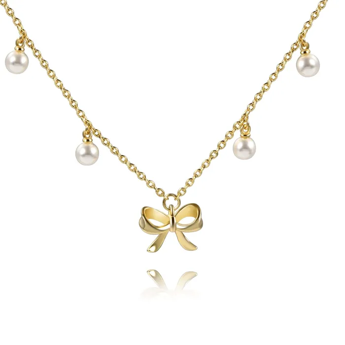Earrings Trendolla Jewelry Coquette Charm Classic Bow Ring Bracelet Necklace Delicate Stud Earrings Set designed by Katie