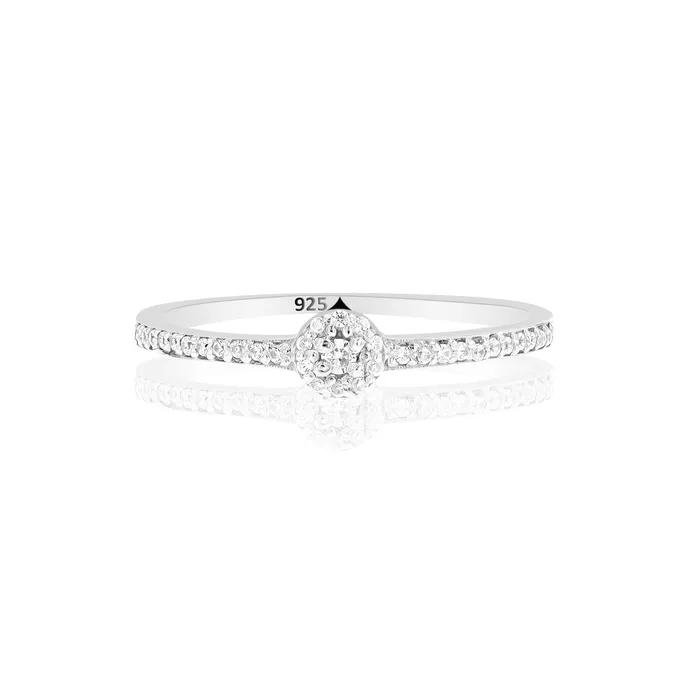 Ema Jewels Rings Tyche Crystal Sterling Silver Ring