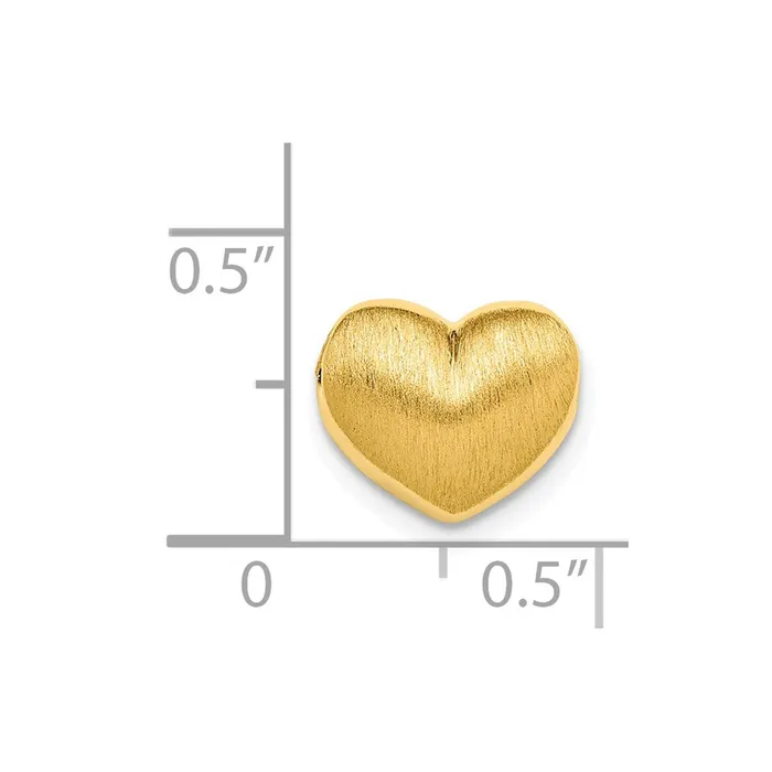 Necklaces Sterling Silver Goldplated Scratch Finish Heart Chain Slide TreasureFineJewelers