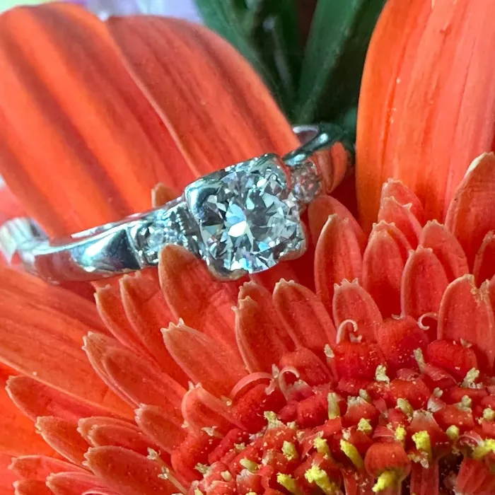 Platinum Diamond Engagement Ring 10000109 ONeills Estate Jewelry Rings
