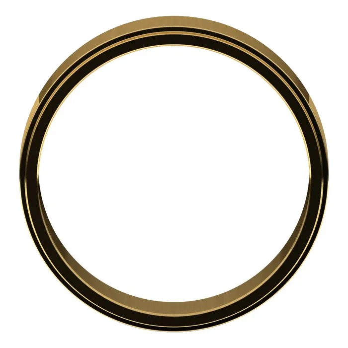 Rings 10K Yellow Gold 6 mm flat edge Wedding Band TreasureFineJewelers