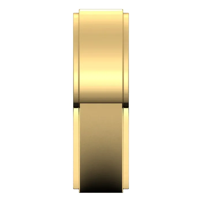 Rings 10K Yellow Gold 6 mm flat edge Wedding Band TreasureFineJewelers