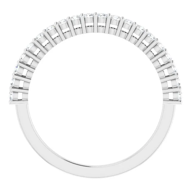 Rings 14K White 14 CTW Natural Diamond Anniversary Band TreasureFineJeweler