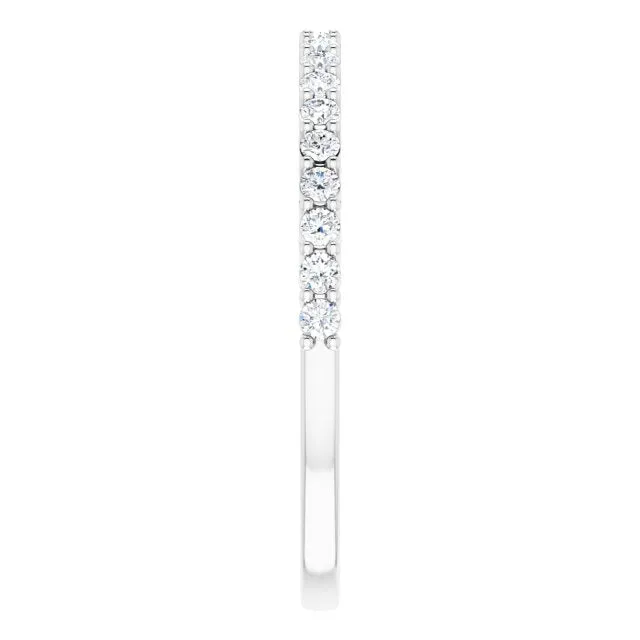 Rings 14K White 14 CTW Natural Diamond Anniversary Band TreasureFineJeweler