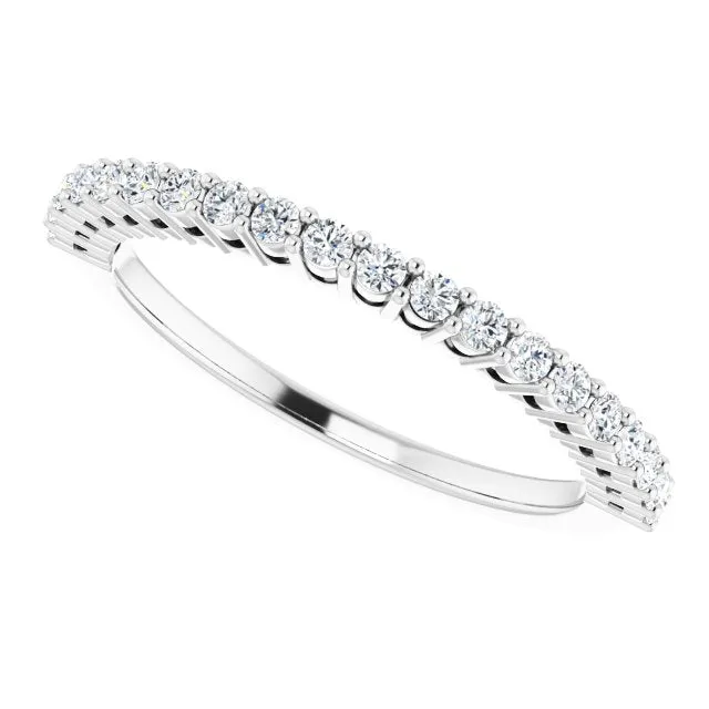 Rings 14K White 14 CTW Natural Diamond Anniversary Band TreasureFineJeweler