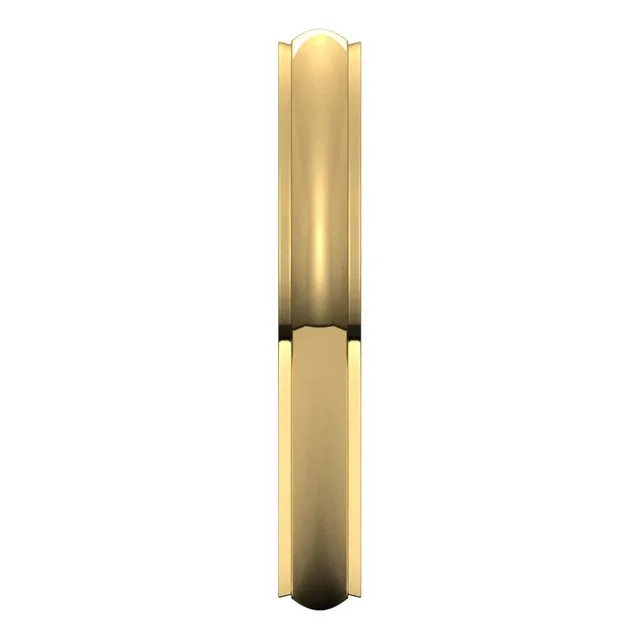 Rings 14K Yellow Gold 3 mm Half Round Edge Comfort Fit Wedding Band TreasureFineJewelers