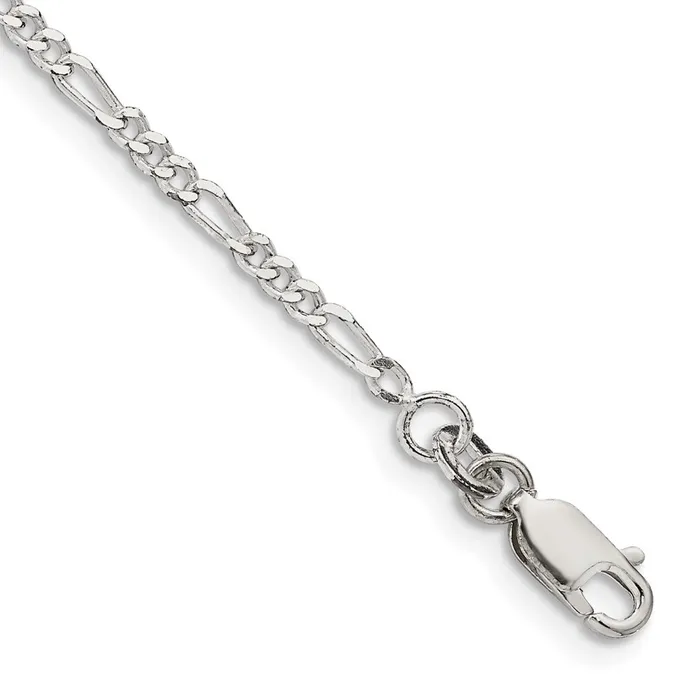 Rings Sterling Silver 225mm Figaro Chain TreasureFineJewelers