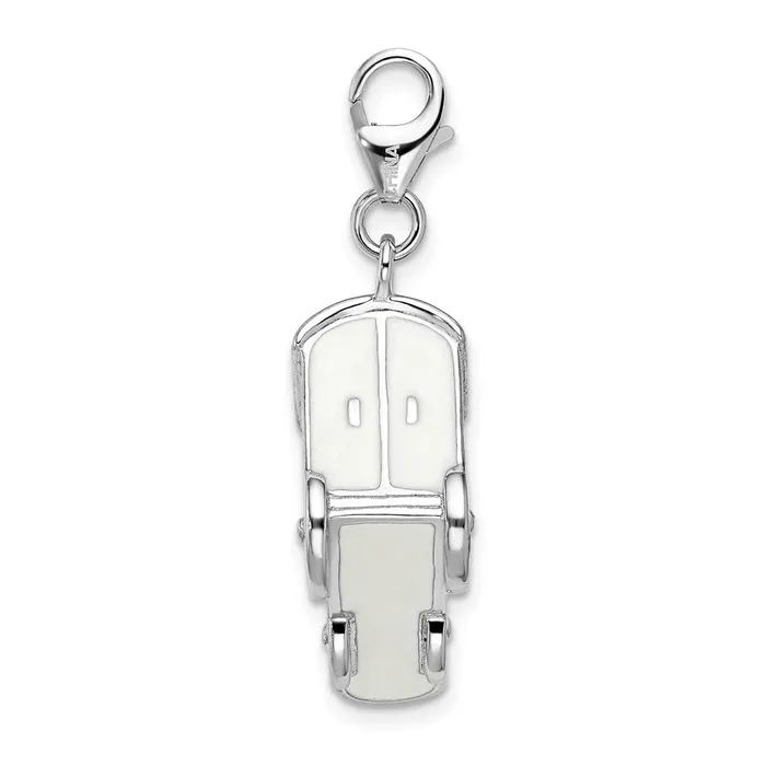Rings Sterling Silver Amore La Vita Rhodiumplated 3D Enameled Train Charm TreasureFineJewelers