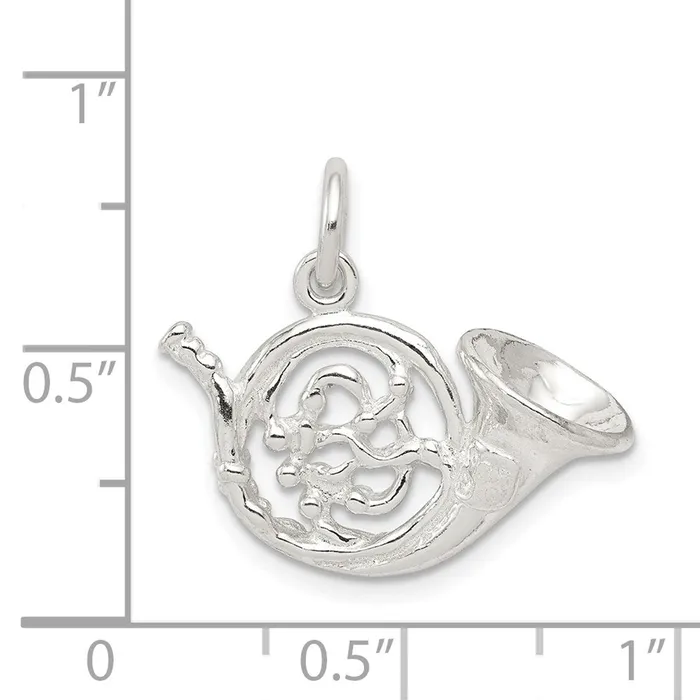 Rings Sterling Silver French Horn Charm TreasureFineJewelers