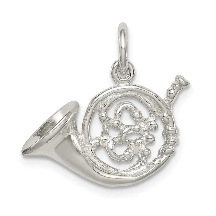 Rings Sterling Silver French Horn Charm TreasureFineJewelers