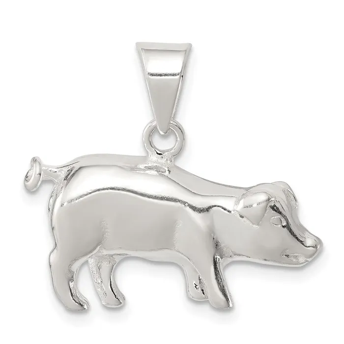 Rings Sterling Silver Pig Charm TreasureFineJewelers