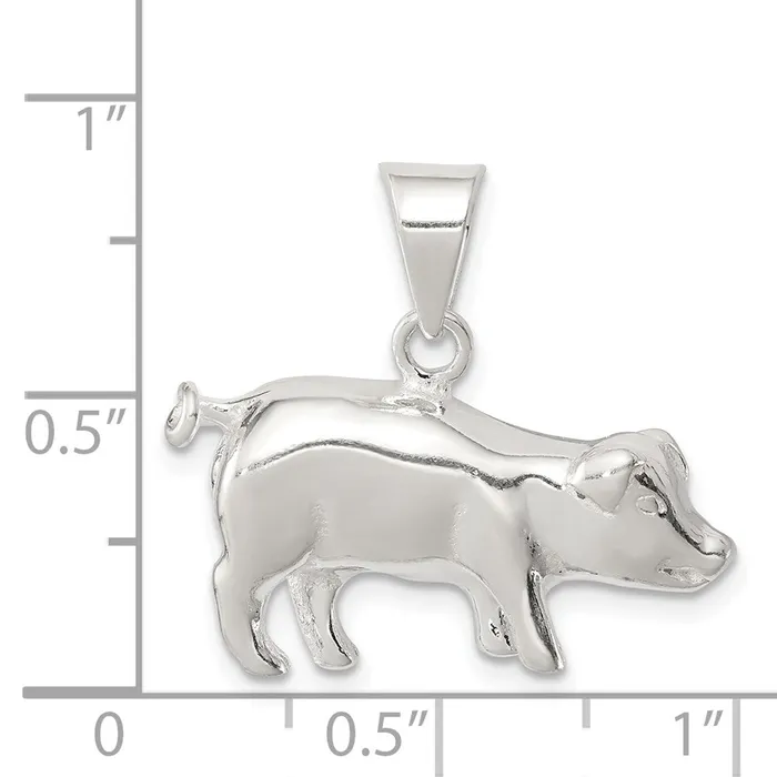 Rings Sterling Silver Pig Charm TreasureFineJewelers
